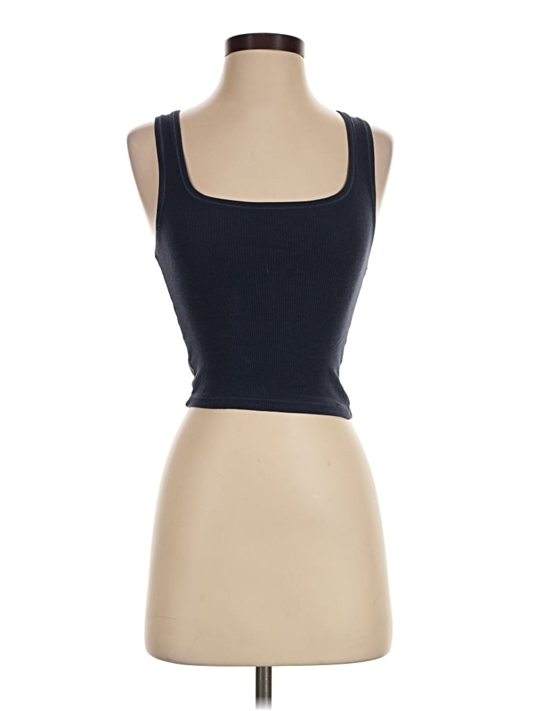 Pre-owned Skims Tank Top Blue Strapless Neckline Tops