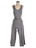 Elevenses 100% Cotton Chevron-herringbone Gray Jumpsuit Size XS - photo 1