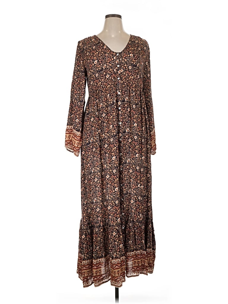 Pre-owned Faherty Casual Dress In Brown