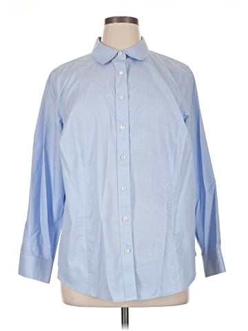Talbots 3/4 Sleeve Button-Down Shirt (view 1)