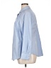 Talbots 100% Cotton Solid Blue 3/4 Sleeve Button-Down Shirt Size 16 - photo 5