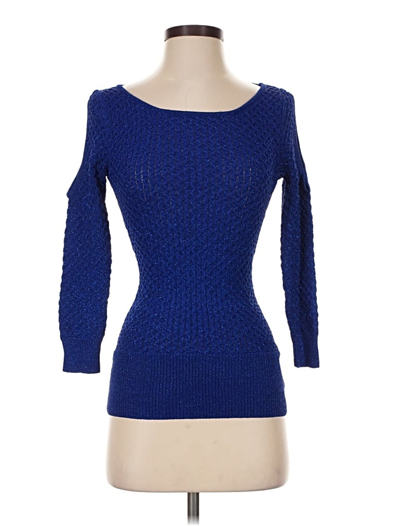 Pre-owned Bebe Pullover Sweater In Blue