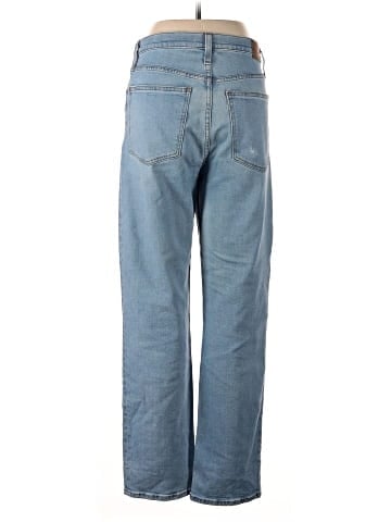 Madewell The Perfect Vintage Straight Jean in Danby Wash: Knee-Rip Edition (view 2)