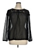 Elle 100% Polyester Black Long Sleeve Blouse Size XL - photo 1