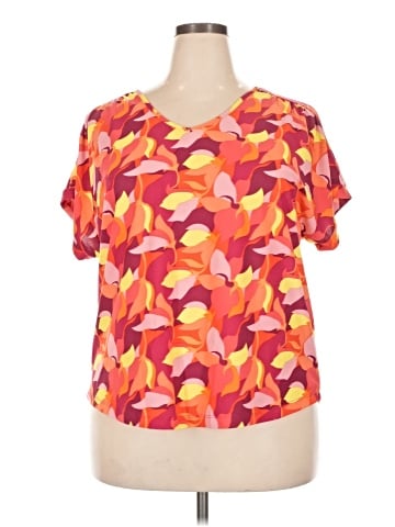Ashley Blue Short Sleeve Blouse (view 1)