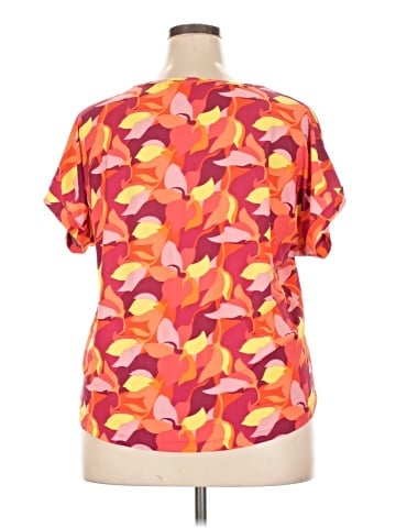Ashley Blue Short Sleeve Blouse (view 2)