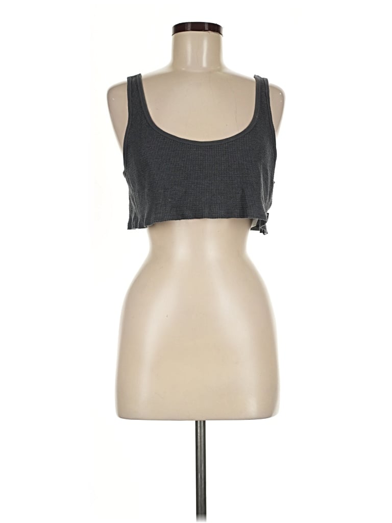 Pre-owned Tna Tank Top Gray Strapless Neckline Tops