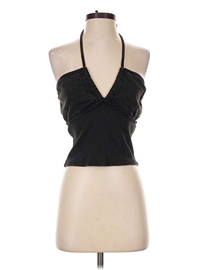 Pre-owned Pilcro Tank Top Black Halter Neckline Tops