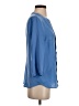 212 Collection Blue 3/4 Sleeve Blouse Size S - photo 4