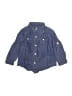 Janie and Jack Chevron-herringbone Blue Long Sleeve Button-Down Shirt Size 18-24 mo - photo 1