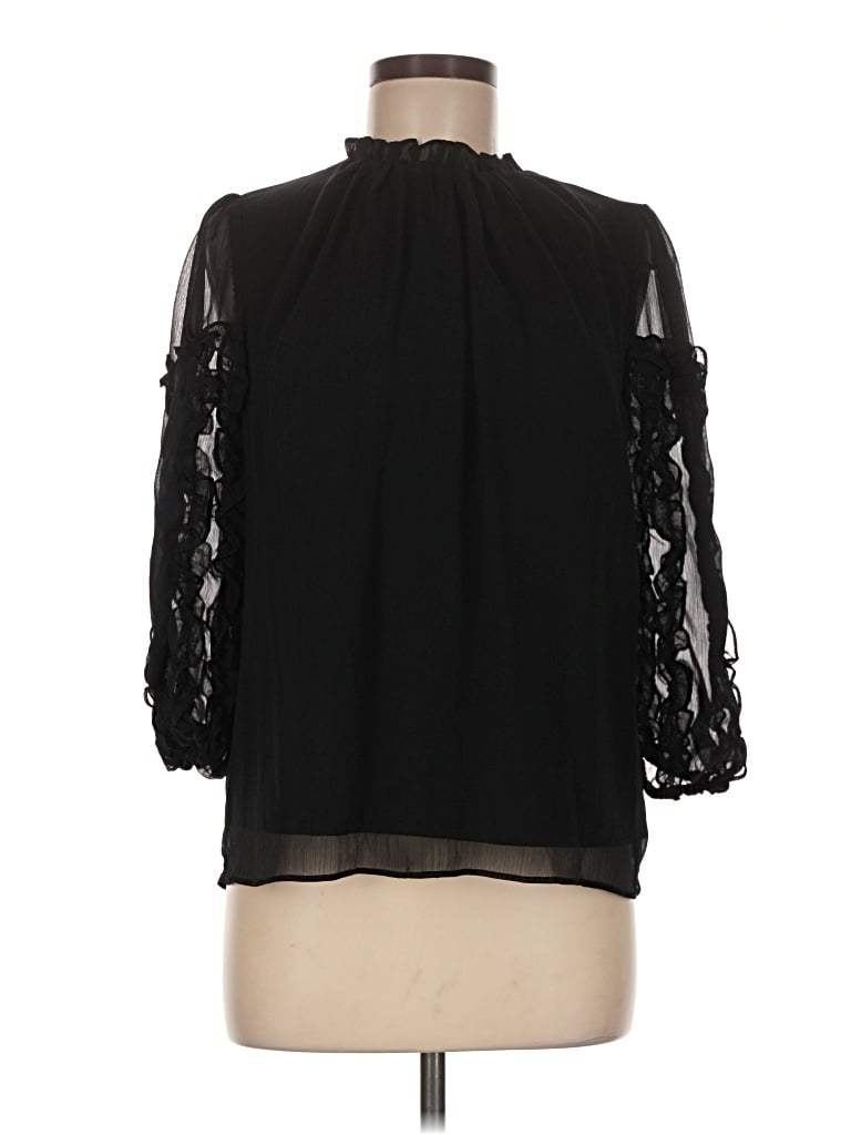 Pre-owned Cece 3/4 Sleeve Blouse In Black