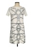 Zara Graphic Silver Cocktail Dress Size S - photo 1