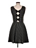 Aqua Houndstooth Gray Casual Dress Size L - photo 2