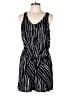 Merona 100% Rayon Stripes Black Romper Size L - photo 1