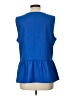 Ann Taylor LOFT Outlet Blue Sleeveless Blouse Size L - photo 2