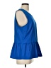 Ann Taylor LOFT Outlet Blue Sleeveless Blouse Size L - photo 4