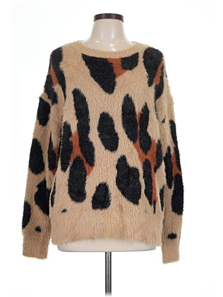 Pre-owned Evereve Pullover Sweater In Brown