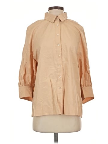 Blue Tassel 3/4 Sleeve Button-Down Shirt (view 1)