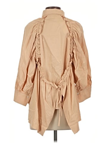 Blue Tassel 3/4 Sleeve Button-Down Shirt (view 2)