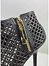 Burberry Black Leather Open Toe Booties Size EU 39 1/2 - photo 4