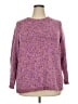 J.Jill Tweed Purple Pullover Sweater Size 2X - photo 1