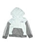 Adidas 100% Polyester Gray Zip Up Hoodie Size 6 - photo 1