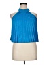 Bebe 100% Polyester Blue Sleeveless Blouse Size XL - photo 1