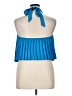 Bebe 100% Polyester Blue Sleeveless Blouse Size XL - photo 2
