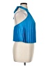 Bebe 100% Polyester Blue Sleeveless Blouse Size XL - photo 4