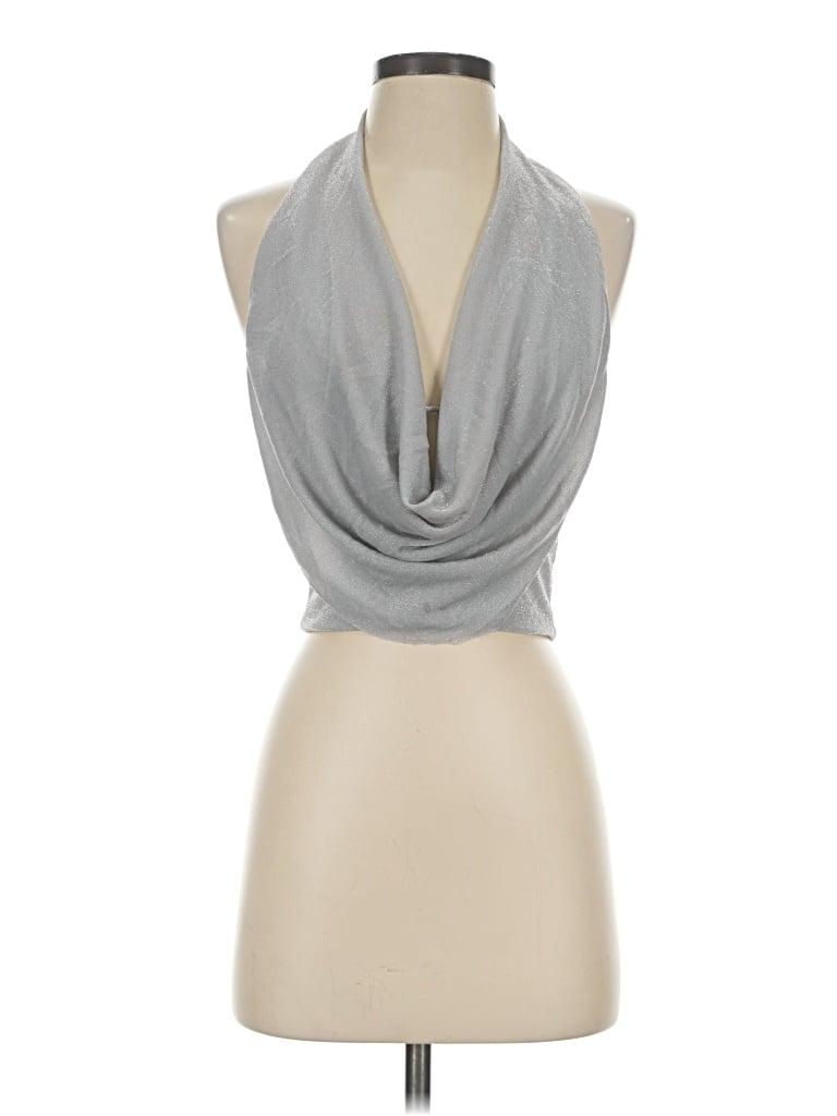 Pre-owned Windsor Tank Top Silver Cowl Neck Tops