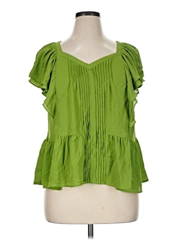 Rose + Olive Short Sleeve Blouse (view 1)