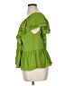 Rose + Olive 100% Polyester Green Short Sleeve Blouse Size 1X - photo 5