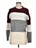 Ambiance Apparel Color Block Burgundy Pullover Sweater Size M - photo 1