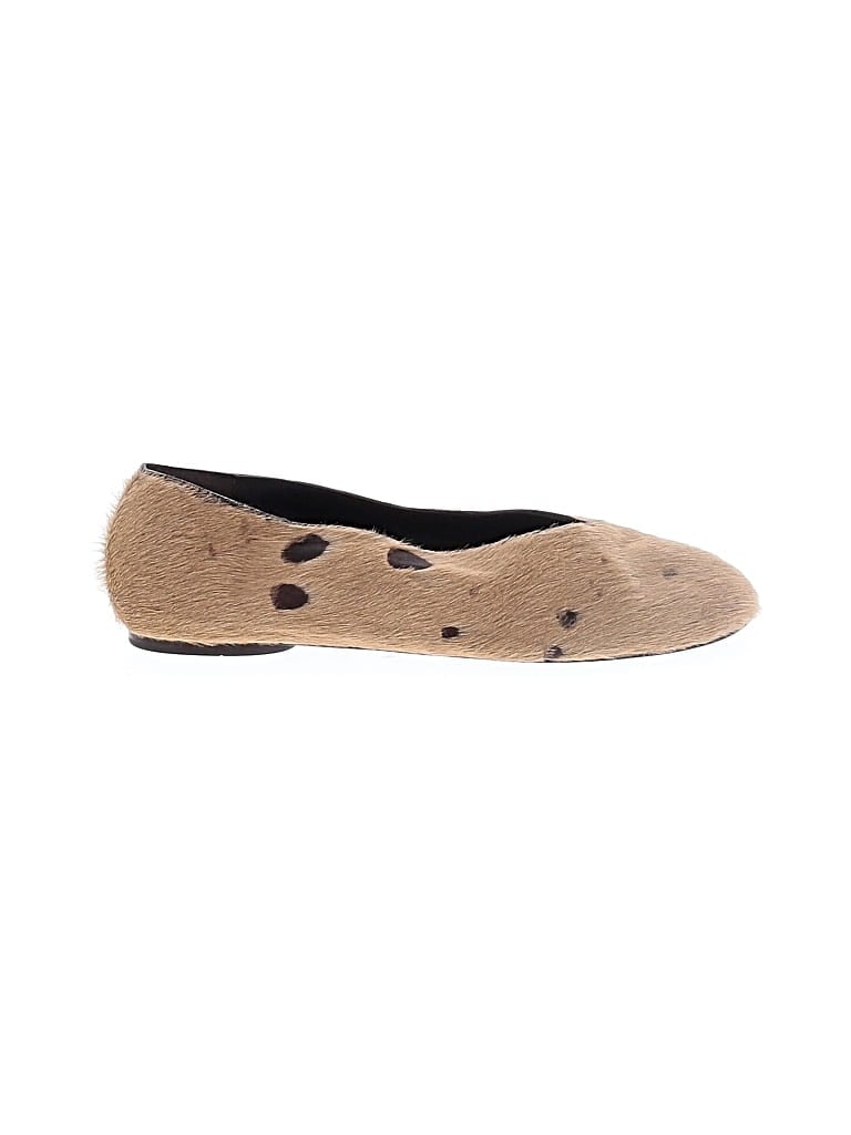 Pre-owned Massimo Dutti Flats In Tan