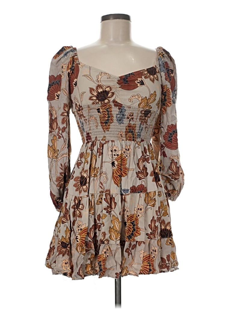Pre-owned Angie Casual Dress In Brown