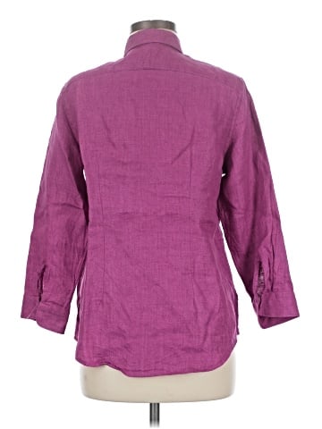 Lauren by Ralph Lauren 3/4 Sleeve Button-Down Shirt (view 2)