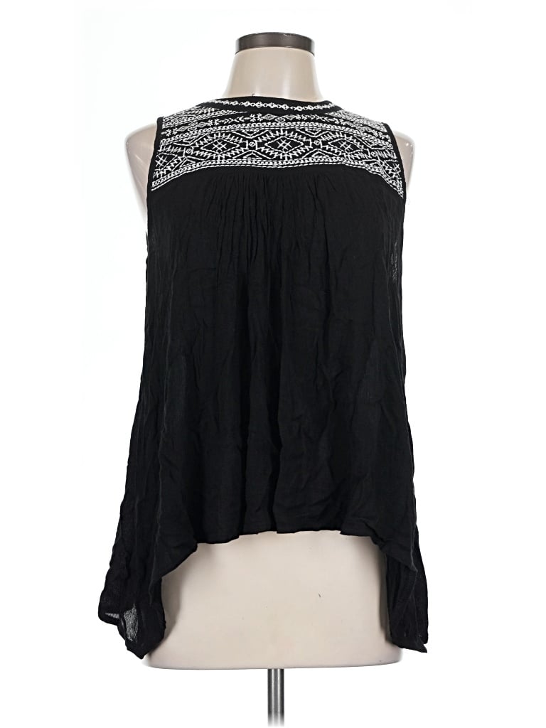 Pre-owned Forgotten Grace Tank Top Black Halter Neckline Tops