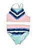 Justice Tie-dye Blue Two Piece Swimsuit Size 12 - photo 1