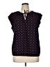 Tommy Hilfiger Polka Dots Black Short Sleeve Blouse Size XL - photo 1