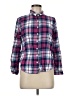 Basic Editions 100% Cotton Plaid Pink Long Sleeve Button-Down Shirt Size M - photo 1