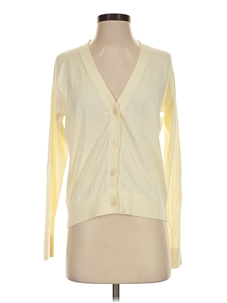 Pre-owned Quince Cardigan Sweater In Yellow