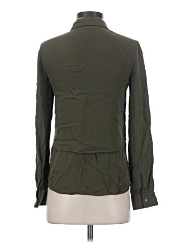 Theory Long Sleeve Silk Top (view 2)