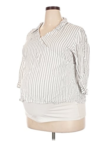 Motherhood 3/4 Sleeve Button-Down Shirt (view 1)