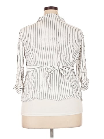 Motherhood 3/4 Sleeve Button-Down Shirt (view 2)