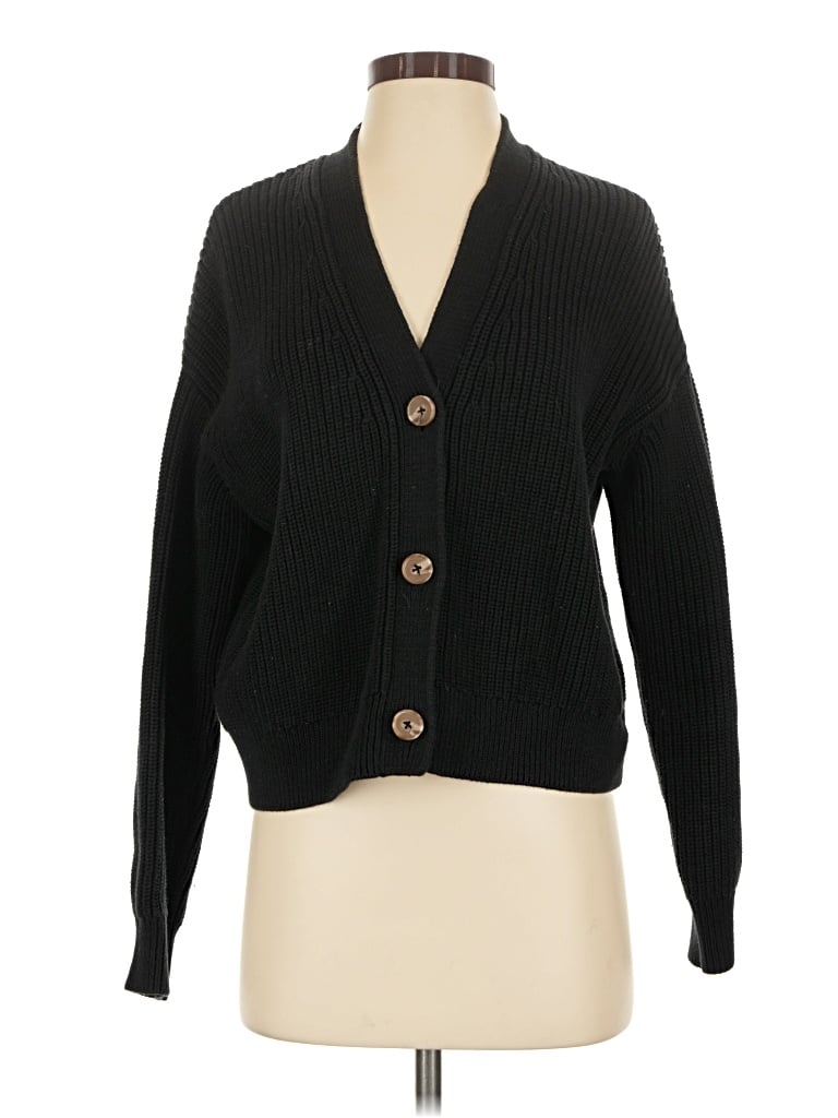 Pre-owned Quince Cardigan Sweater In Black