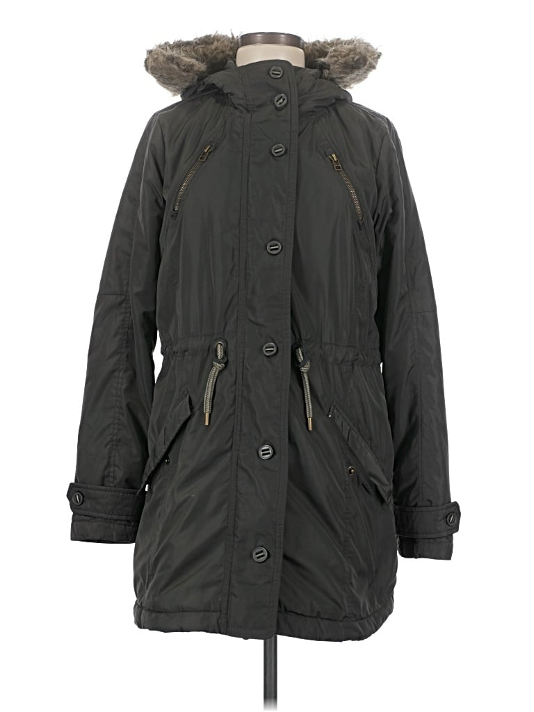 Pre-owned Athleta Raincoat In Black