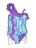 Justice Tie-dye Purple One Piece Swimsuit Size 8 - photo 1