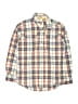 Mini Boden 100% Cotton Plaid Yellow Long Sleeve Button-Down Shirt Size 7 - 8 - photo 1