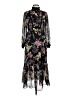 Unbranded 100% Polyester Floral Black Cocktail Dress Size L - photo 1