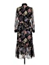 Unbranded 100% Polyester Floral Black Cocktail Dress Size L - photo 2